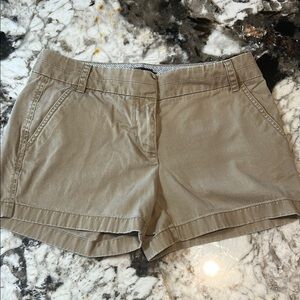 J. Crew Tan Khaki Shorts Classic Style women’s size 4